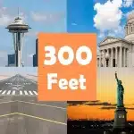 how far is 300 feet
